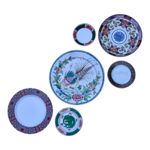 19th-Century Japanese Imari Inspired Decorative Plate Curation- 6 Plates