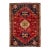 Handmade Red Vintage Shiraz Wool Rug With Tribal Design For Sale