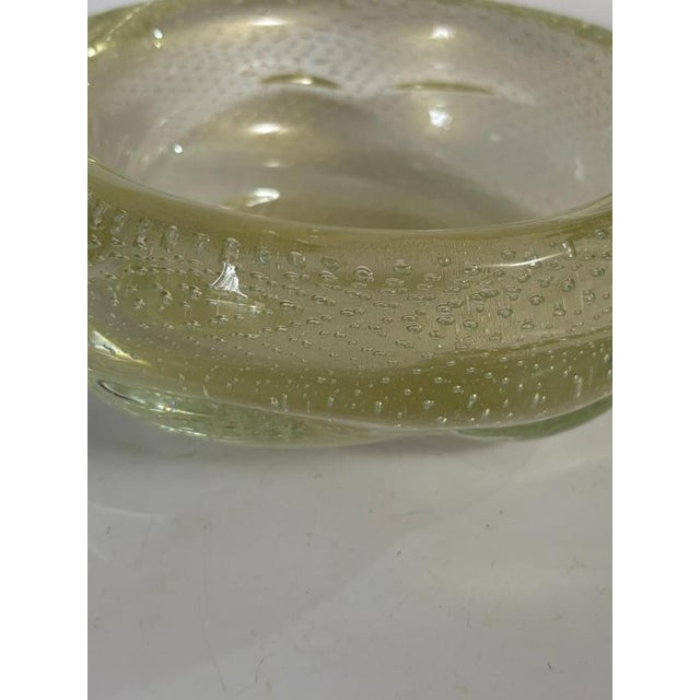 Green Art Deco Bulé Yellow Glass Ashtray, 1930s For Sale - Image 8 of 10