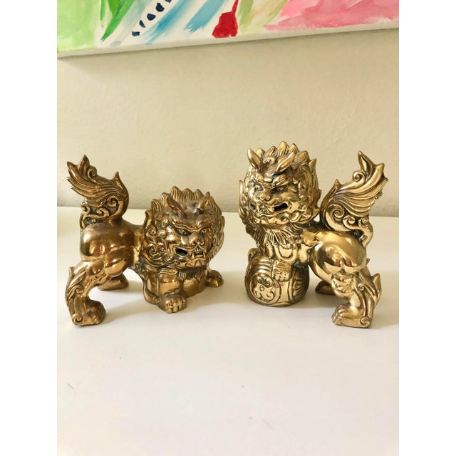 Vintage Brass Foo Dogs a Pair Chairish