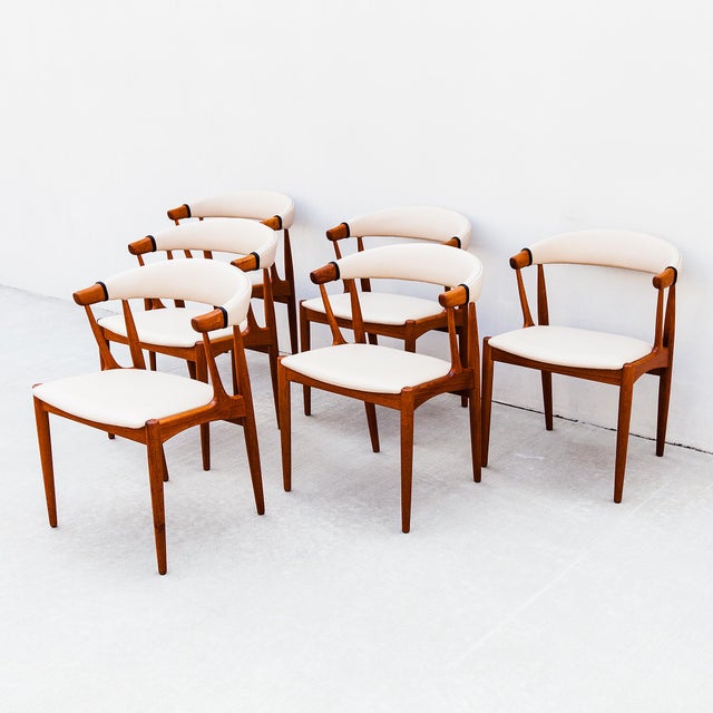 Restored 1960s Danish Modern Dining Chairs by Johannes Andersen, Model Ba 113 For Sale - Image 15 of 16