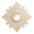 Painted Wood Modern Custom Sunburst with Convex Mirror with Varying Rays For Sale