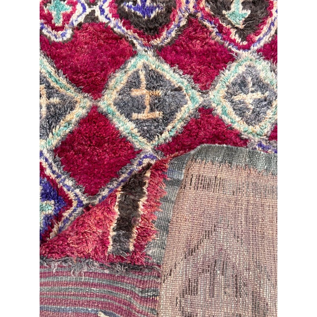 Antique Talsint Moroccan Rug 200 × 370 Cm – Rare Vintage Berber Carpet – Handwoven Atlas Wool For Sale - Image 10 of 11