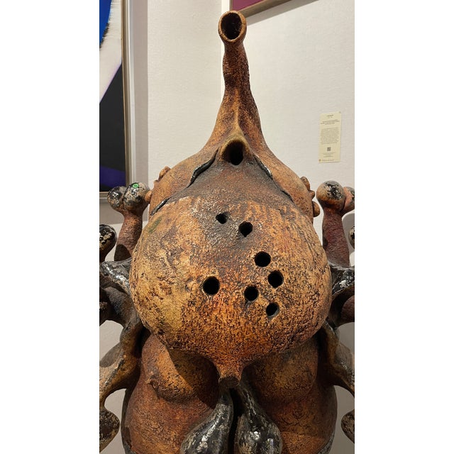 Yves Rhaye, Anthropomorphic Sculpture in Glazed Ceramic, 1970s, Glazed Ceramic For Sale - Image 13 of 18