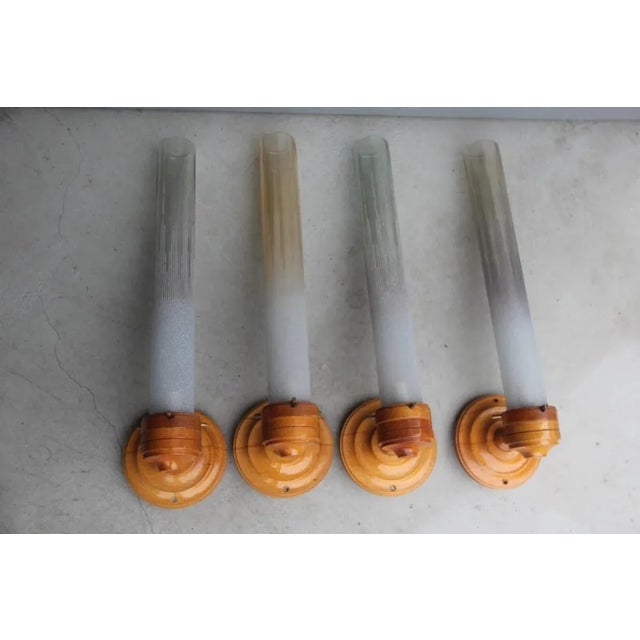 Large Round Wood & Murano Glass Sconce, 1960s For Sale - Image 13 of 14