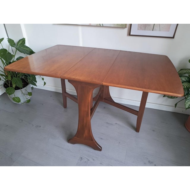 Vintage Dining Table in Teak with Drop Leaf, 1970 For Sale - Image 10 of 18