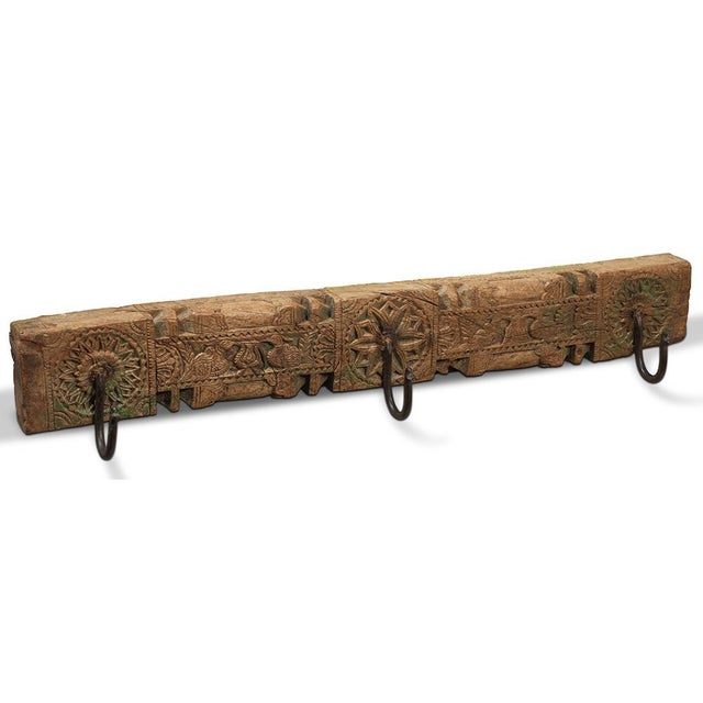 Vintage Carved Door Fragment Coat Rack, 1960s For Sale - Image 6 of 6