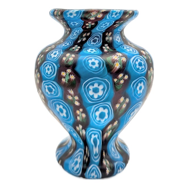 Millefiori Murrine Vase from Fratelli Toso, 1890s For Sale
