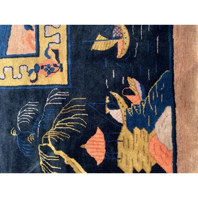 Textile Pasargad Light Brown Antique Art Deco Rug- 11'11'' X 17'6'' For Sale - Image 7 of 9