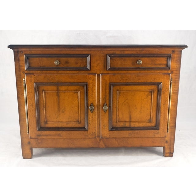 Brown Baker Two Door Drawers Large 26" Deep Sideboard Credenza Dresser Buffet For Sale - Image 8 of 12