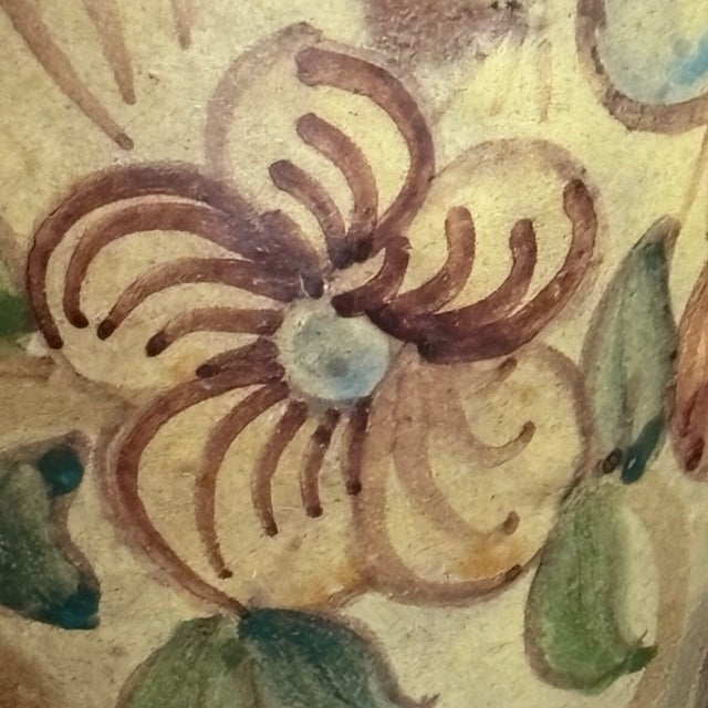 Beige Vintage Hand Painted Algarve, Portugal Pottery Mug For Sale - Image 8 of 18