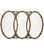 Labarge Vintage Oval Ornate Triple Hollywood Regency Triptych Glamour Wall Mirror For Sale - Image 4 of 10