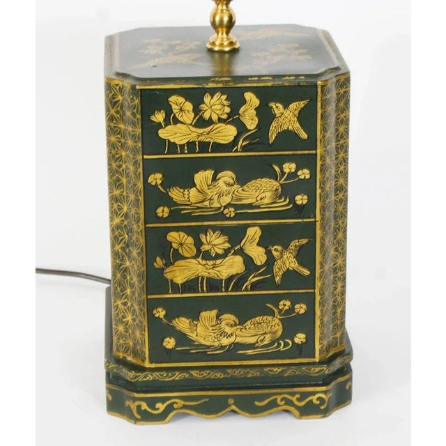 Late 20th Century Hand Painted Toleware Table Lamp For Sale - Image 3 of 18