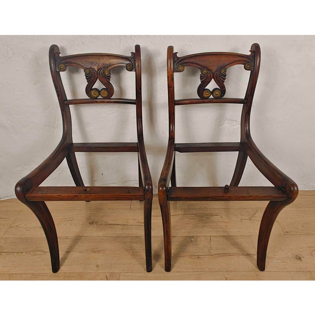 Victorian Chairs in Carved Upholstered Mahogany, 1890, Set of 2 For Sale - Image 9 of 18