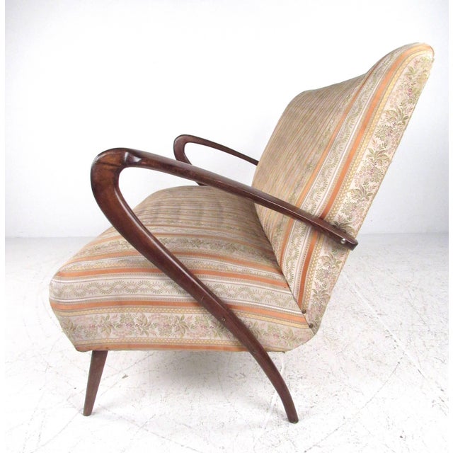 1950s Italian Modern Two Seat Sofa, Circa 1950s For Sale - Image 4 of 9