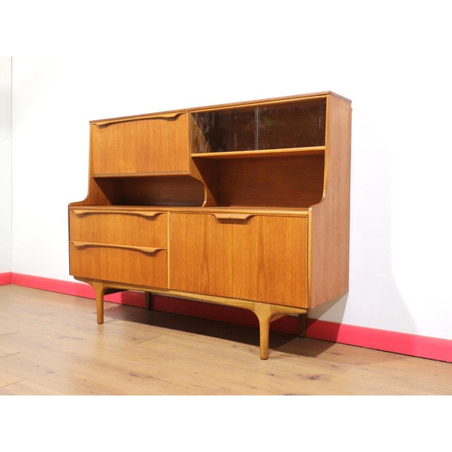 Mid Century Modern Vintage Teak British Tall Credenza Buffet by S Form For Sale - Image 14 of 16