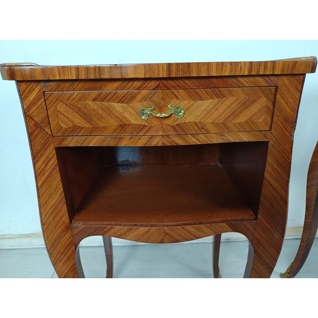 Louis XV Style Bedside Tables, 1950s, Set of 2 For Sale - Image 14 of 18