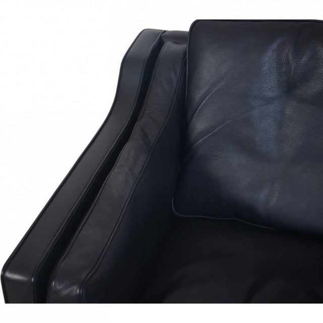 2212 Two-Seater Sofa in Black Leather by Børge Mogensen, 1980s For Sale - Image 9 of 18