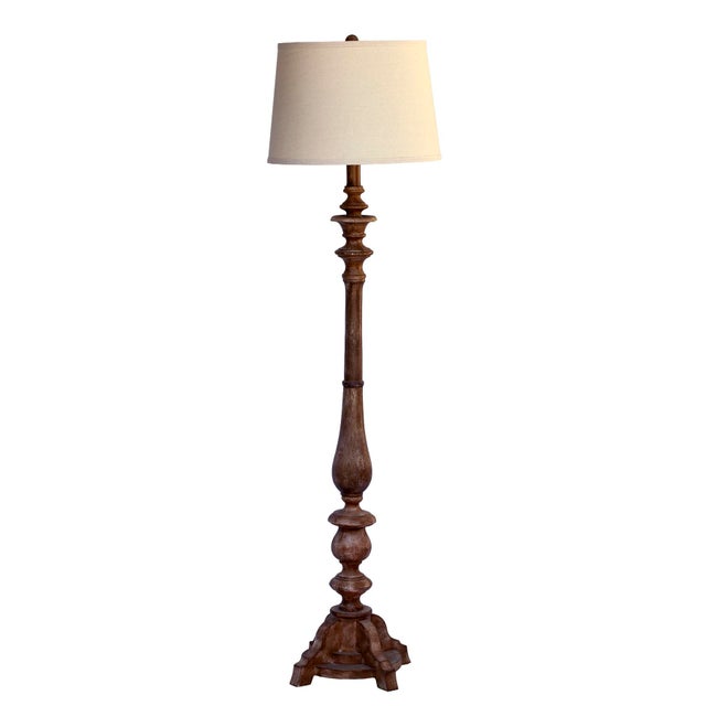 Farmhouse Vintage Spindled Floor Lamp For Sale - Image 3 of 10