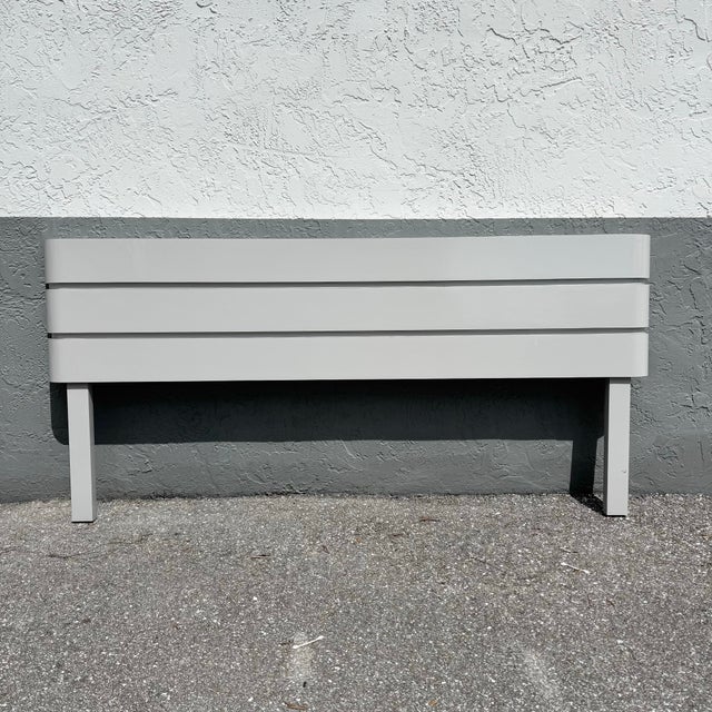 Postmodern Postmodern Lights Gray Gloss Laminate King Size Headboard For Sale - Image 3 of 5