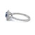Contemporary Tiffany & Co. Platinum Blue Sapphire & Diamond Engagement Ring 1.15ct 4.65g, Size 6.75 For Sale - Image 3 of 10