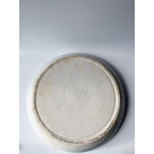 Vintage Hand-Painted Abstract Nudes Large Ceramic Bowl For Sale - Image 9 of 12