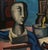 Ev Grüger (1928 Altenburg - 2017 Hofheim), Still Life with Sculpture, Flute, and Painting Supplies, 1956. Oil on canvas in...
