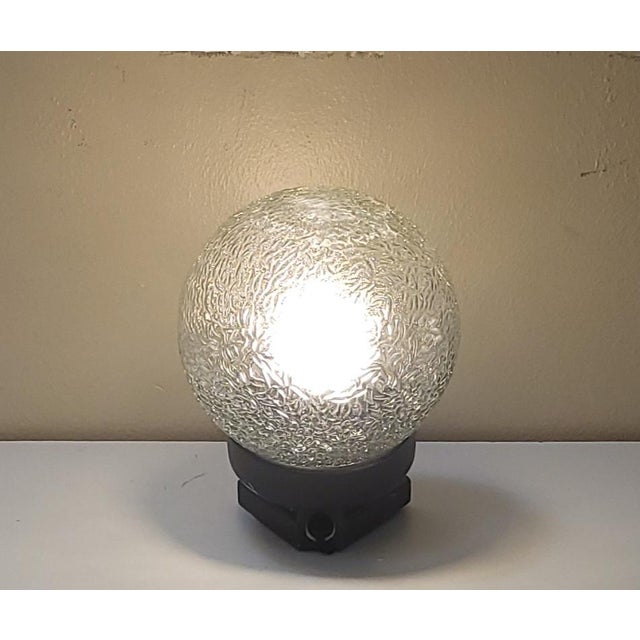 Mid-Century Modern Large German Basement Light With Glass Globe For Sale - Image 3 of 7