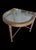Hollywood Regency Vintage Hollywood Regency Iron Bronze Faux Bamboo Convertible Oval Coffee/sideTable For Sale - Image 3 of 13