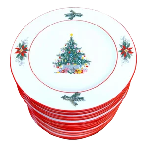 1970’s German Christmas Schumann “noel” Dessert Plates - Set of 14