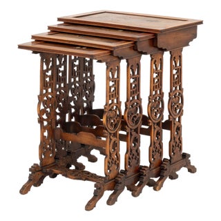Set of Four French Japonisme Quartetto Tables For Sale