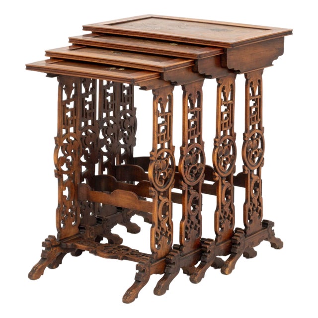 Set of Four French Japonisme Quartetto Tables For Sale