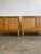 Henning Kjaernulf Oak Brutalist Danish Side Tables or Nightstands. Price for pair. Sculptural design. Scalloped bottom...