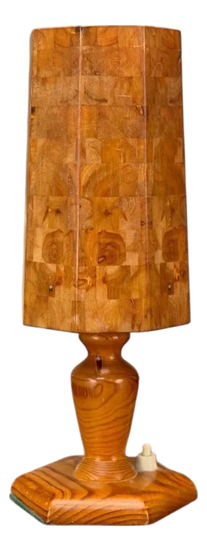 Swedish Modern, Pine, Marquetry, Table Lamp, Sweden, 1950s