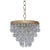 Vintage Multi-Tier Crystal Waterfall Chandelier With Ornate Brass Rim For Sale