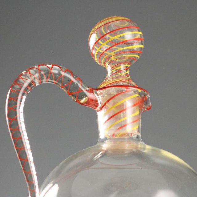 Blown Murano Glass Decanter For Sale - Image 3 of 7