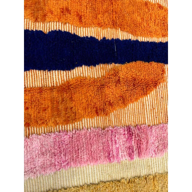 Textile Moroccan Tropical Beni Ouarain Rug with Palm Tree Design For Sale - Image 7 of 9