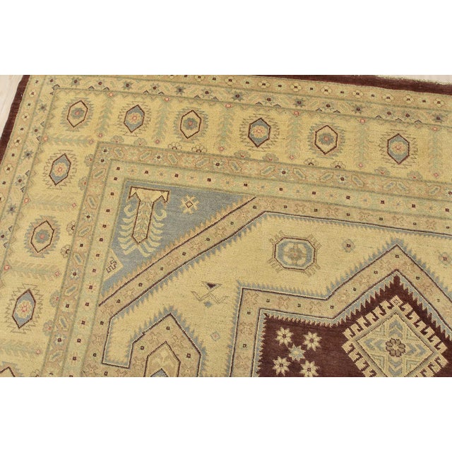 Ziegler Rug 9’10” X 14’1” Brown Wool Traditional Hand-Knotted Oriental Carpet For Sale In Philadelphia - Image 6 of 15