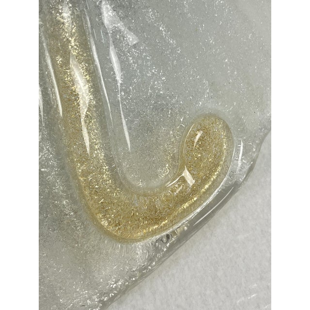 Metal Venetian Ceiling Light with 4 Lights in Grit Murano Glass, 1980s For Sale - Image 7 of 13