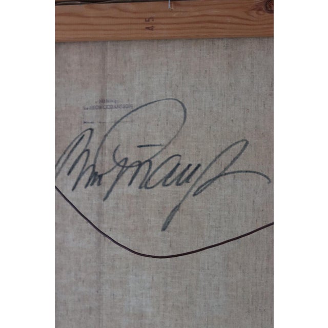 Bror Göransson, Flower Pot and Fruit, 1970s, Oil on Canvas, Framed For Sale - Image 10 of 11