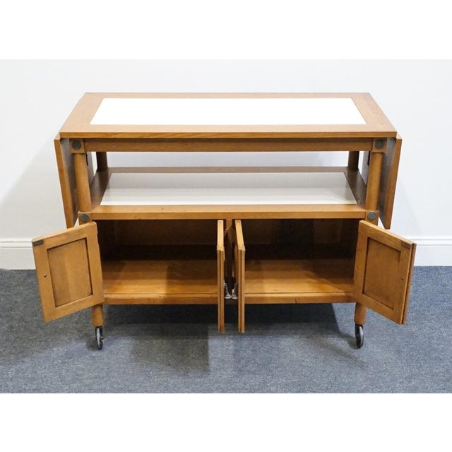 Unique Furniture Solid Oak Southwestern Mediterranean 64" Drop Leaf Server Buffet 5562 - American Fiesta Finish For Sale - Image 10 of 16
