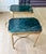 Brass Vintage Pair of Italian Hollywood Regency Faux Bamboo Brass & Verde Marble Butler’s Tray Tables For Sale - Image 8 of 10
