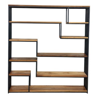 Wooden Bookcase or Room Divider For Sale