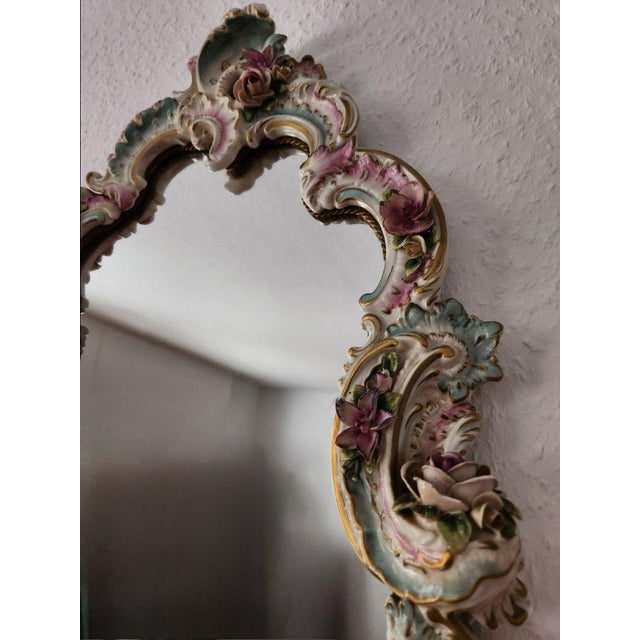 Vintage Baroque Wall Mirror from the Rudolf Kämmer Porcelain Manufactory, 1950s For Sale - Image 14 of 18