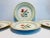 Vintage Set of Four Nikko Hampton Dinner Plate Provincial Designs Red Blue Flower (One plate has a chip under rim, last...