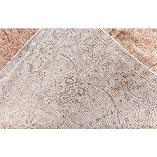 Authentic Persian Tabriz Handmade Wool Carpet For Sale In New York - Image 6 of 9