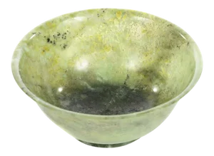 Chinese Vintage Spinach Jade Bowl