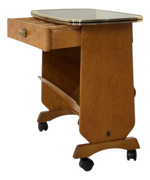 Mid-Century Coffee or Side Table with Magazine Rack