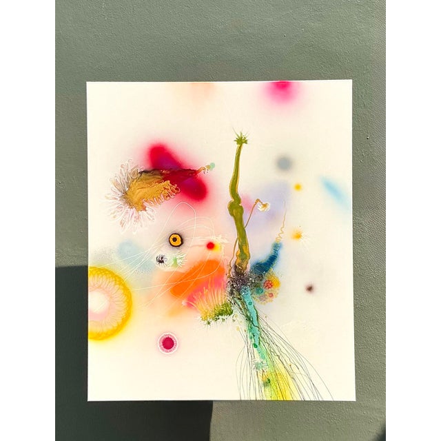 Late 20th Century Vintage Thierry Feuz “Psychotropical Senithal” Original Abstract Oil on Canvas For Sale - Image 5 of 12