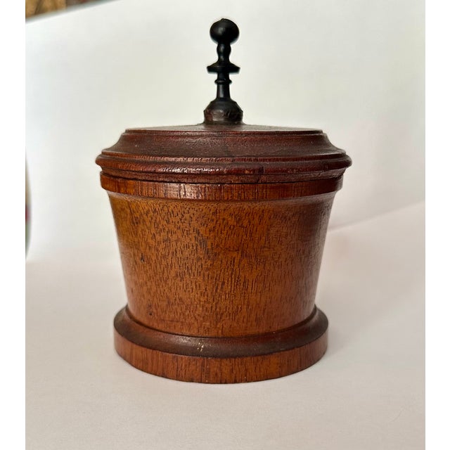 Traditional 19th Century Turned Wood Tobacco Jar. For Sale - Image 3 of 10